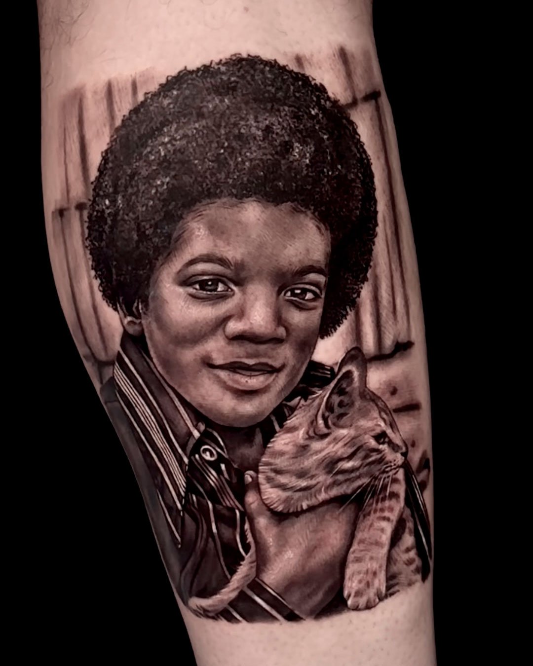 Musician portrait tattoo