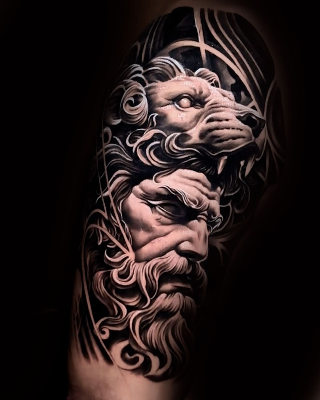 Zeus realism tattoo